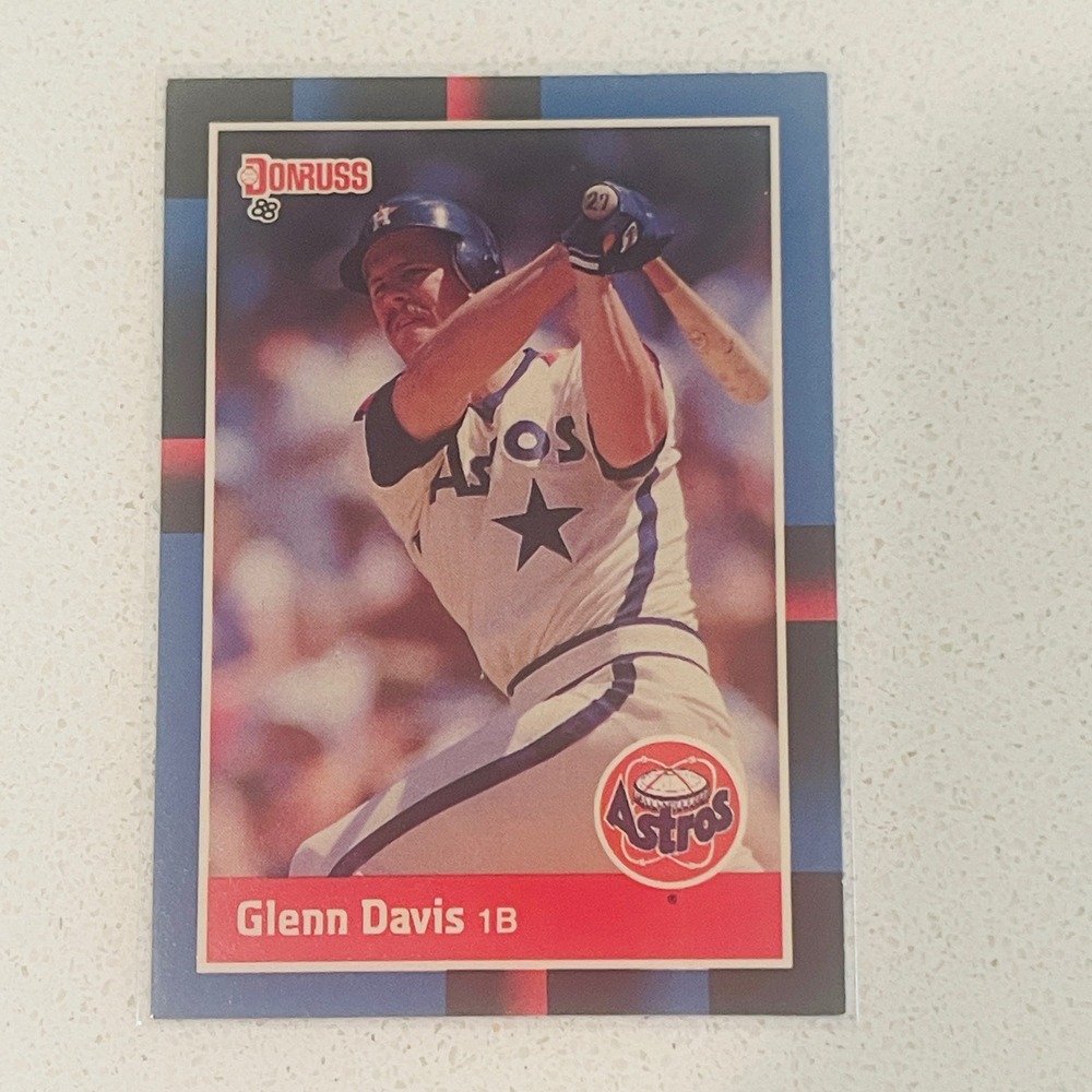 1988 Donruss Glenn Davis 184 Houston Astros Baseball Card MLB First Base